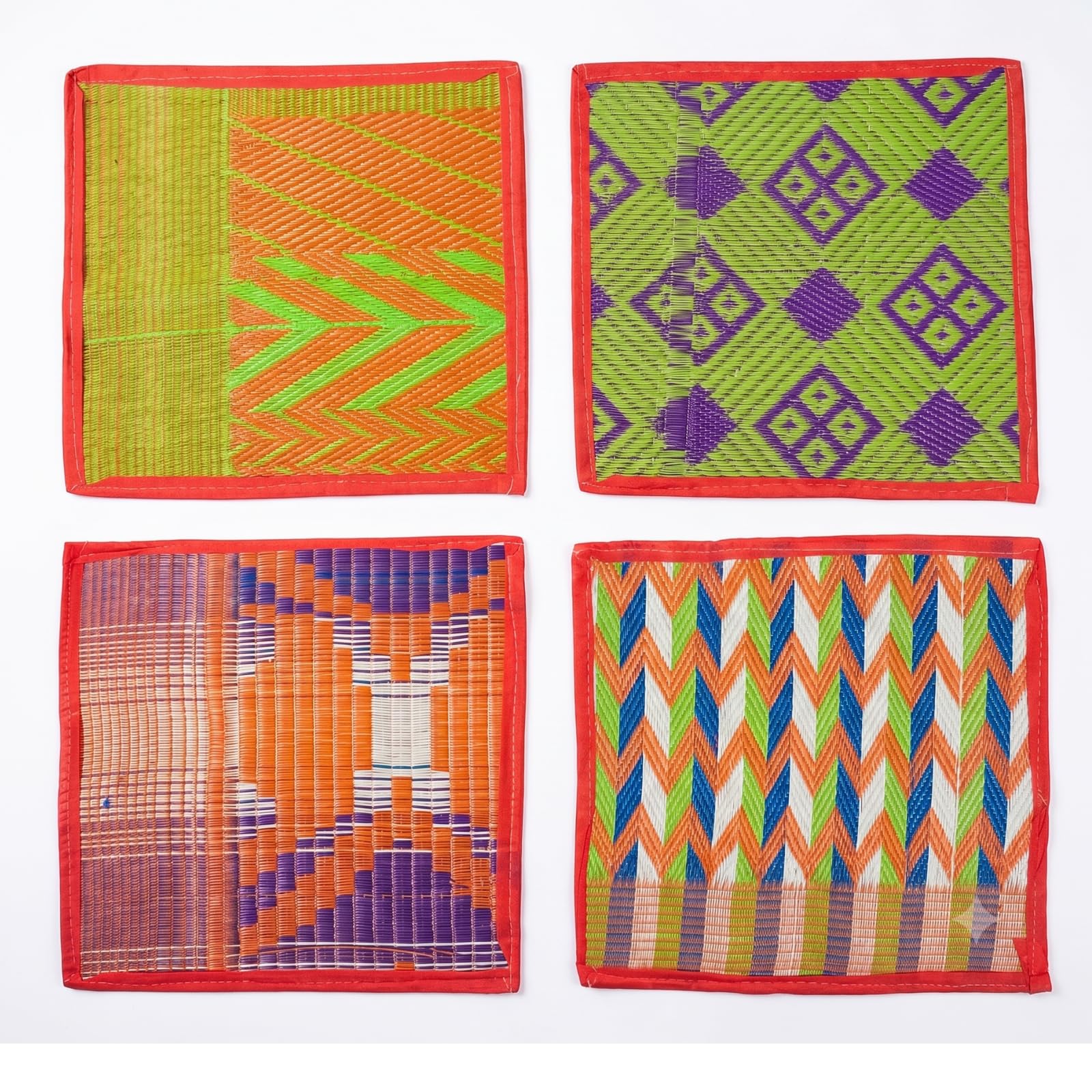 Pooja Floor Plastic Mat, 45x45 cm, Set of 4, for Meditation, Prayer & Sitting-image-15