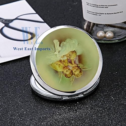 Miniatura 5 de 12 piezas de espejo compacto para bautizo, recuerdos de bautizo, regalo para invitados