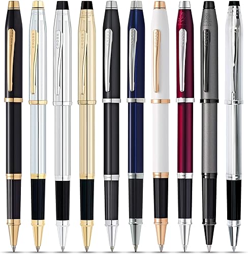 Vista 112 de Cross Century II - Bolígrafo de punta Selectip, lacado negro con detalles chapados en oro de 23 quilates Negro y dorado,Negro y cromo,Lacado