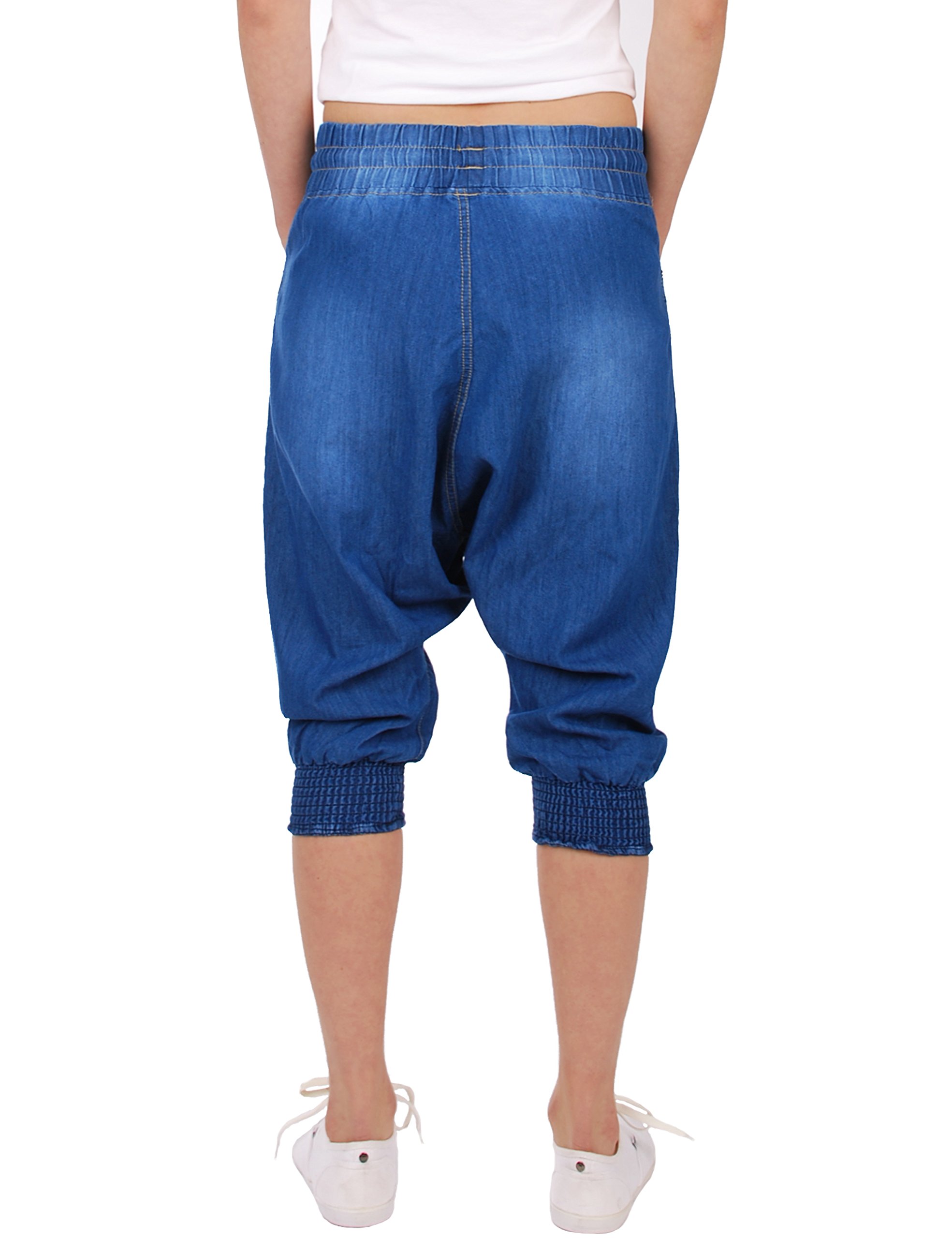 Fraternel Sarouel Pantalon Harem Femme Ample Court