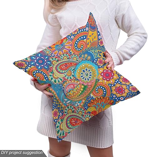 Miniatura 179 de Lunarable - Tela para amantes de perros de The Yard, patrón divertido de animales de dibujos animados en posiciones caprichosas estirando y Beige y