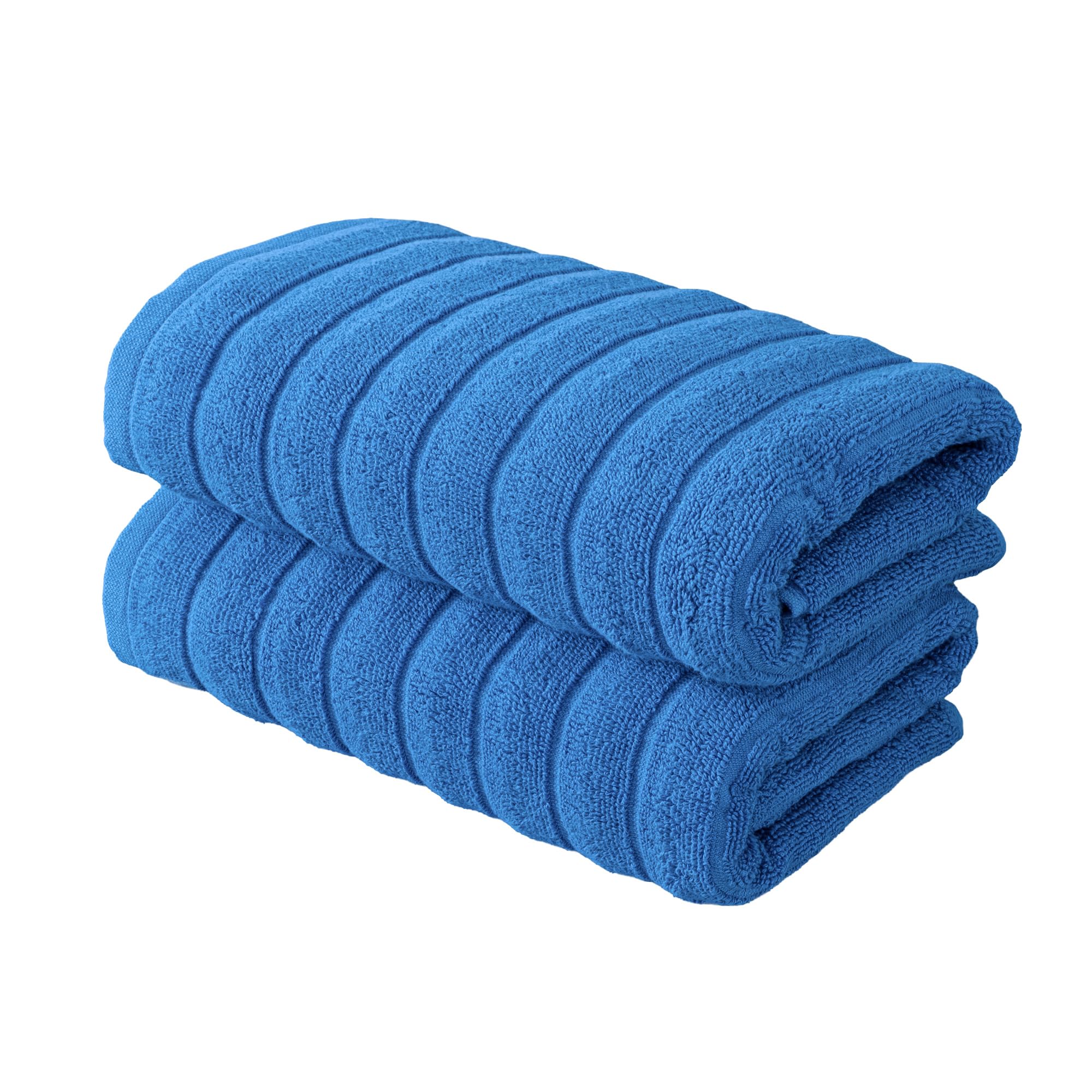 BERIBO Cloud Turkish Towel Set 100% Cotton 620gsm (French Blue, 2 Hand Towels)
