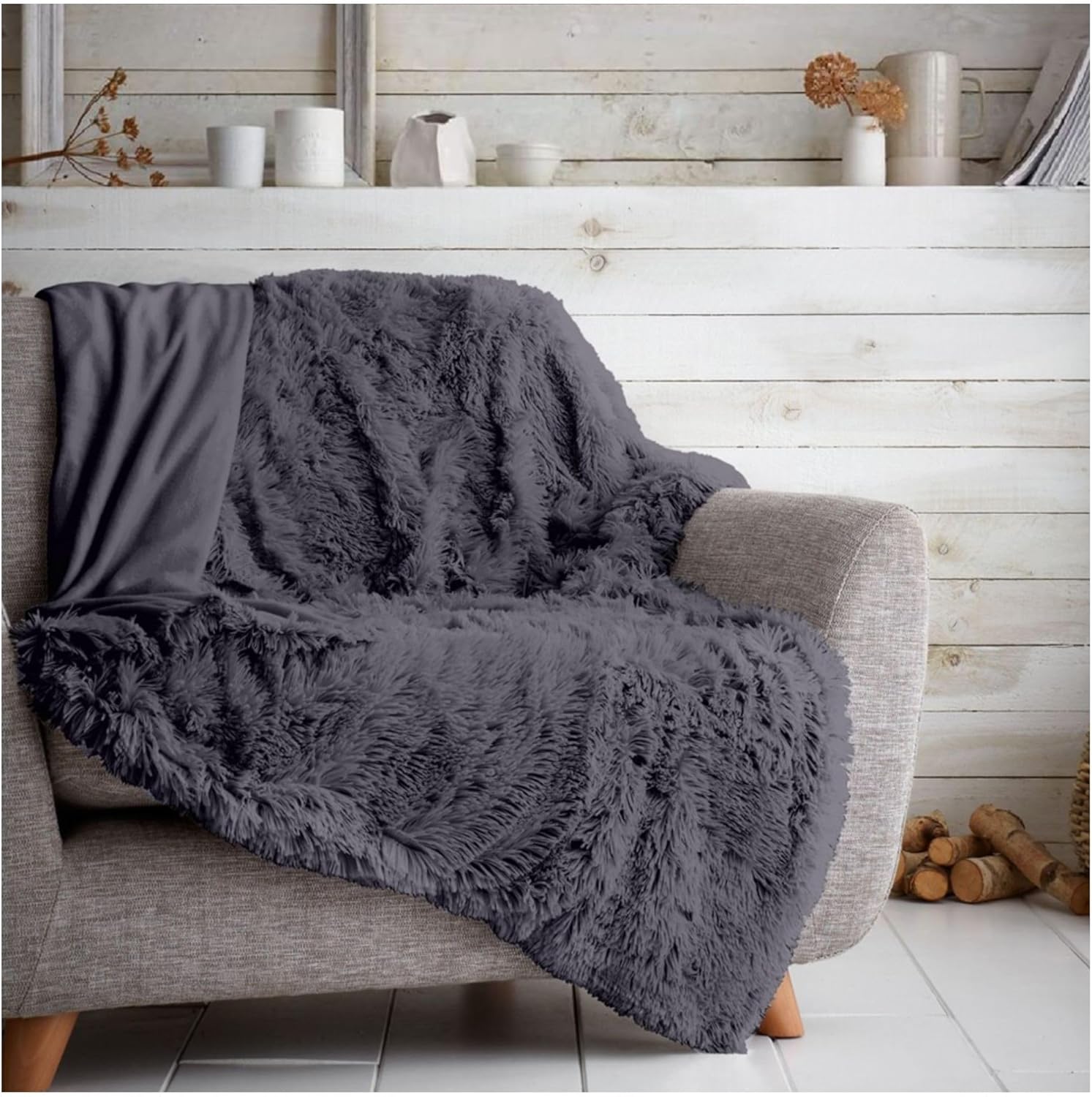 VELVETIO Luxury Hug & Snug Fleece Throw, Extra Large Thermal Warm