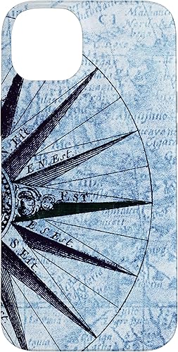 Funda para iPhone 14 Plus con mapas náuticos, estilo vintage, diseño de mapas oceánicos, capitán de barco