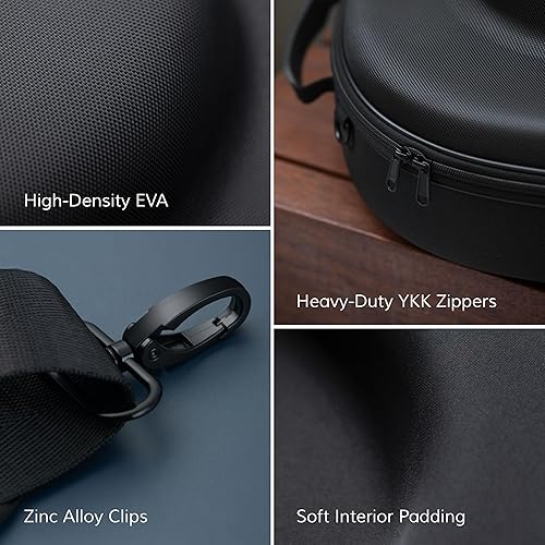 Miniatura 7 de Funda de transporte para sombreros de viaje, a prueba de aplastamiento para sombreros de vaquero, Panamá y Tweed, asa de transporte, correas de