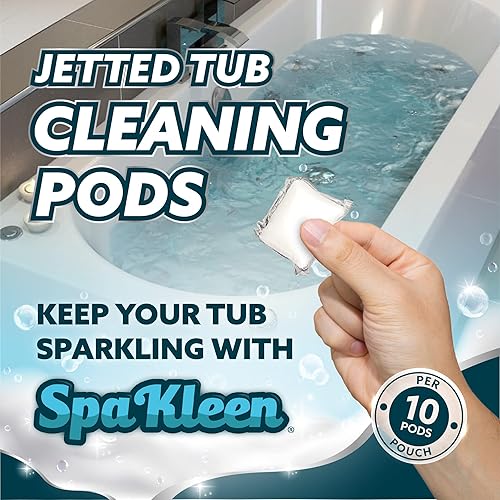 Miniatura 2 de Limpiador de bañera de hidromasaje para jacuzzis, bañeras, hidromasajes, seguro para sépticos, 10 limpiezas por bolsa, fórmula de acción rápida,