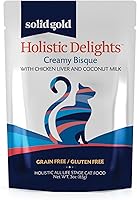 Vista 40 de Solid Gold Alimento húmedo cremoso para gatos; Holistic Delights Leche de atún y coco, bolsa de 24 unidades / 3 onzas