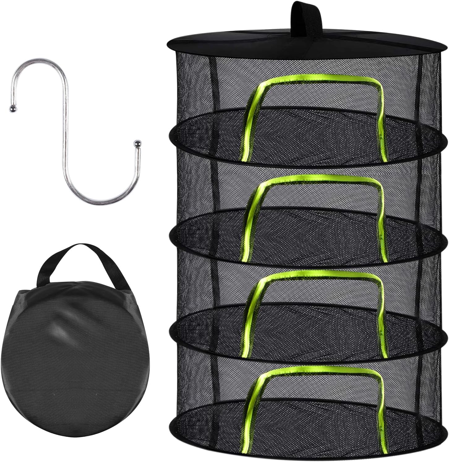 Rete Per Essiccare Erbe Con Cerniera - 4 Strati Pieghevole, Per Erbe, Fiori, Pesce - Foto 12