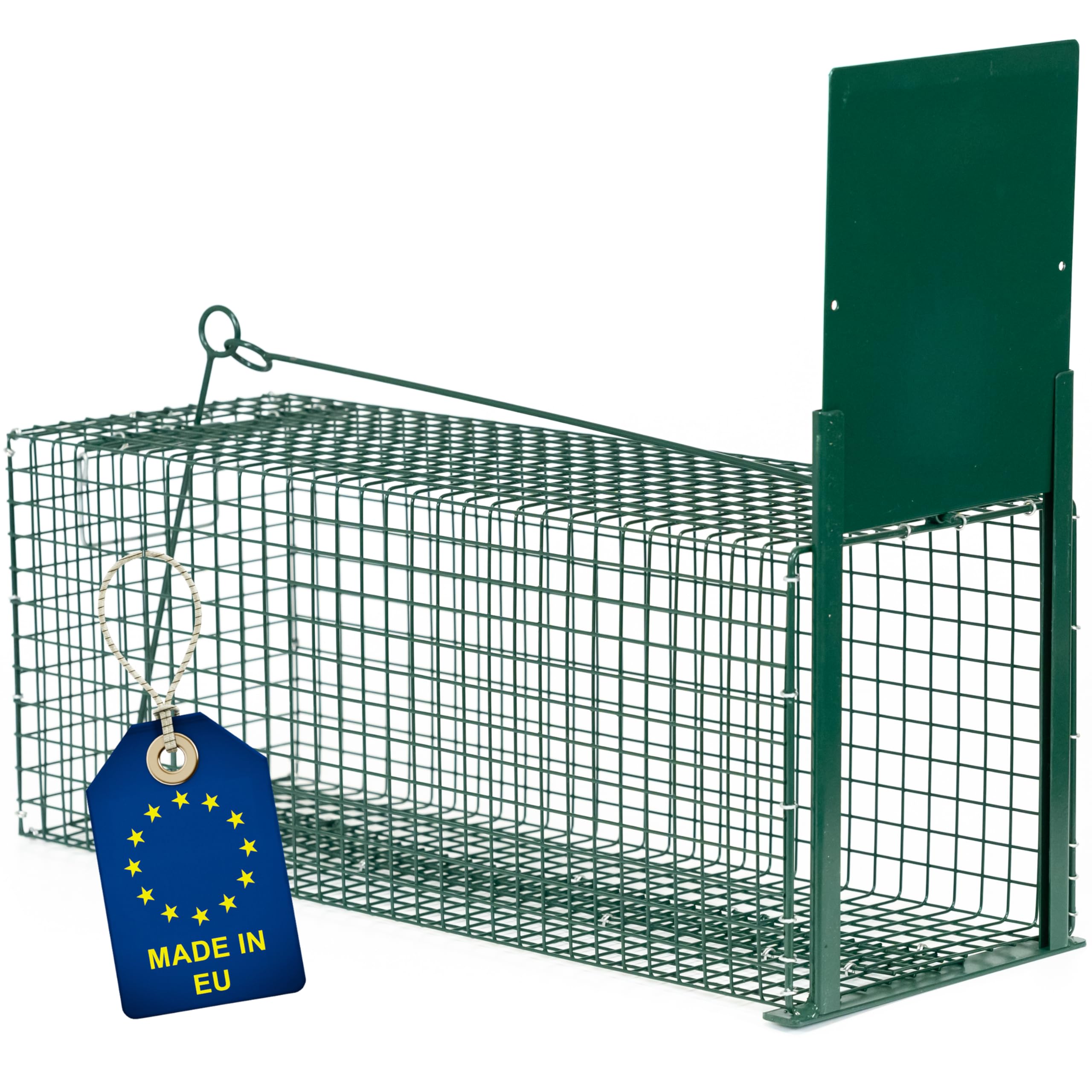 ITA Trampa para Animales Vivos 5051-60x23x23 cm - por Martas Ratas Ardillas - 1 Puerta, Resistente al Tiempo, Reutilizable, Montada - Made in EU