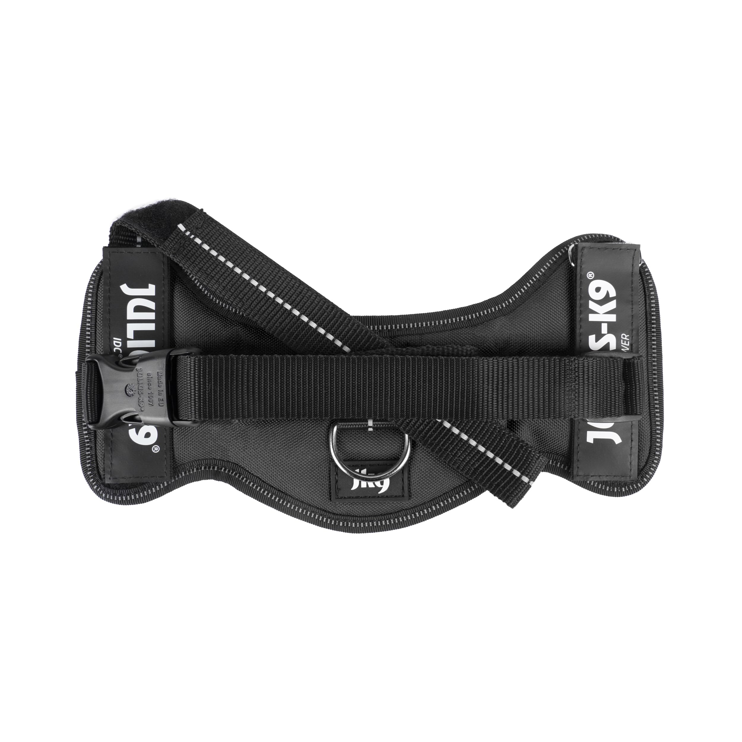 K9 Powergeschirr Original Julius-K9 Hundegeschirr für Diensthunde inkl. 2 Stück Klettsticker mit Wunschtext gratis (Schwarz, S/Mini (Brust: 49-67 cm))