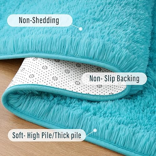 Miniatura 106 de Amearea Alfombra suave y esponjosa de alta calidad, moderna, 5 x 7 pies, alfombras de felpa mullida para sala de estar, dormitorio, habitación
