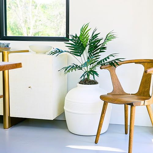 Miniatura 130 de Good Pet Stuff Kit original de caja de arena oculta y forro reutilizable, maceta redonda cerrada con plantas artificiales, sistema de filtro de olor