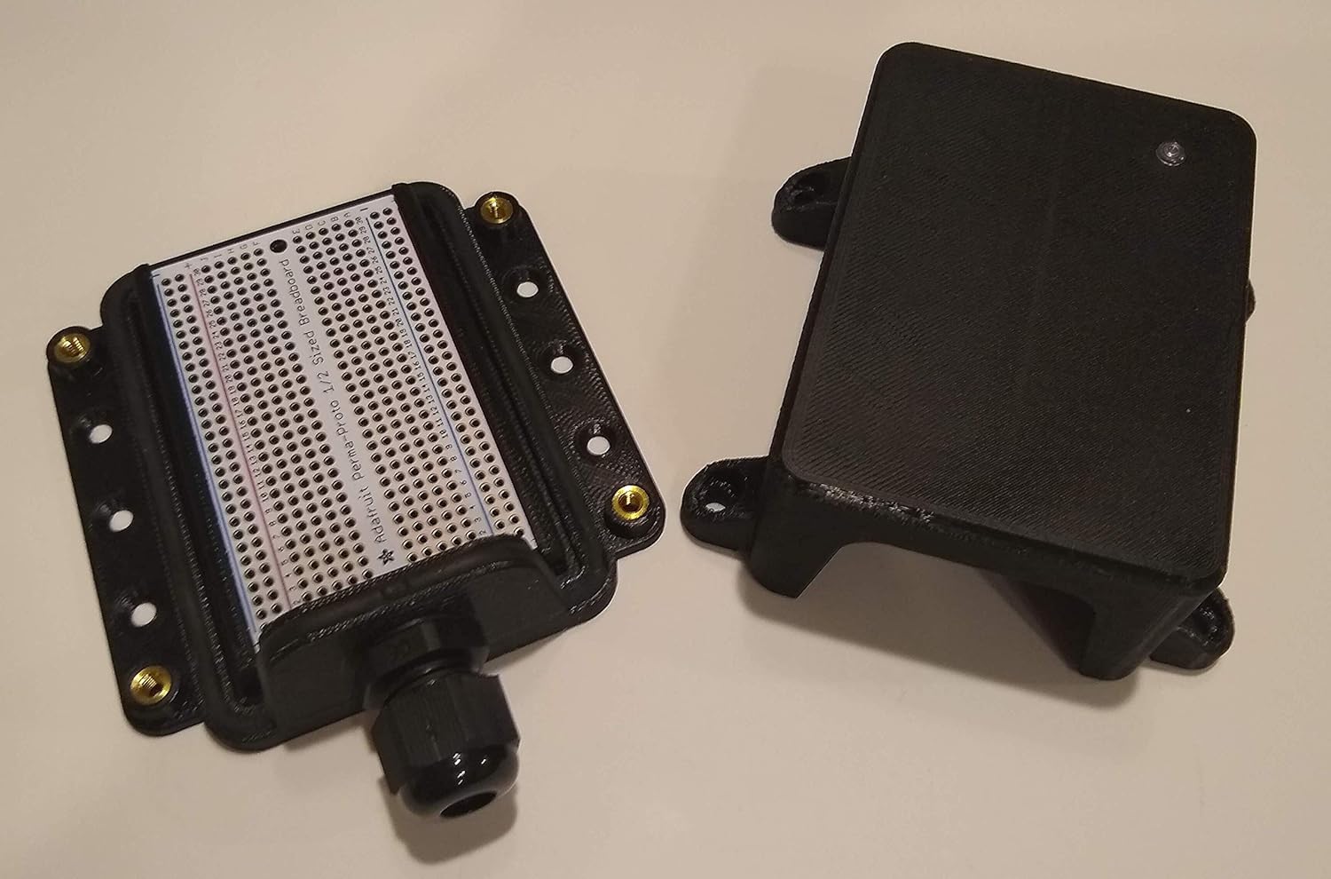 Waterproof Solderable Breadboard Enclosure (Black)