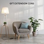 DEWENWILS Cord d'extension intérieur 6ft, 3 Câble d'extension étanche pour lumières et appareils d'intérieur, 16/3 SJTW, Noir, UL Inscrit