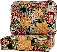 Greendale Home Fashions Aloha Reversible Outdoor Deep Seat Cushion Set, 2-Piece - Durable, Eco-Friendly Patio Comfort