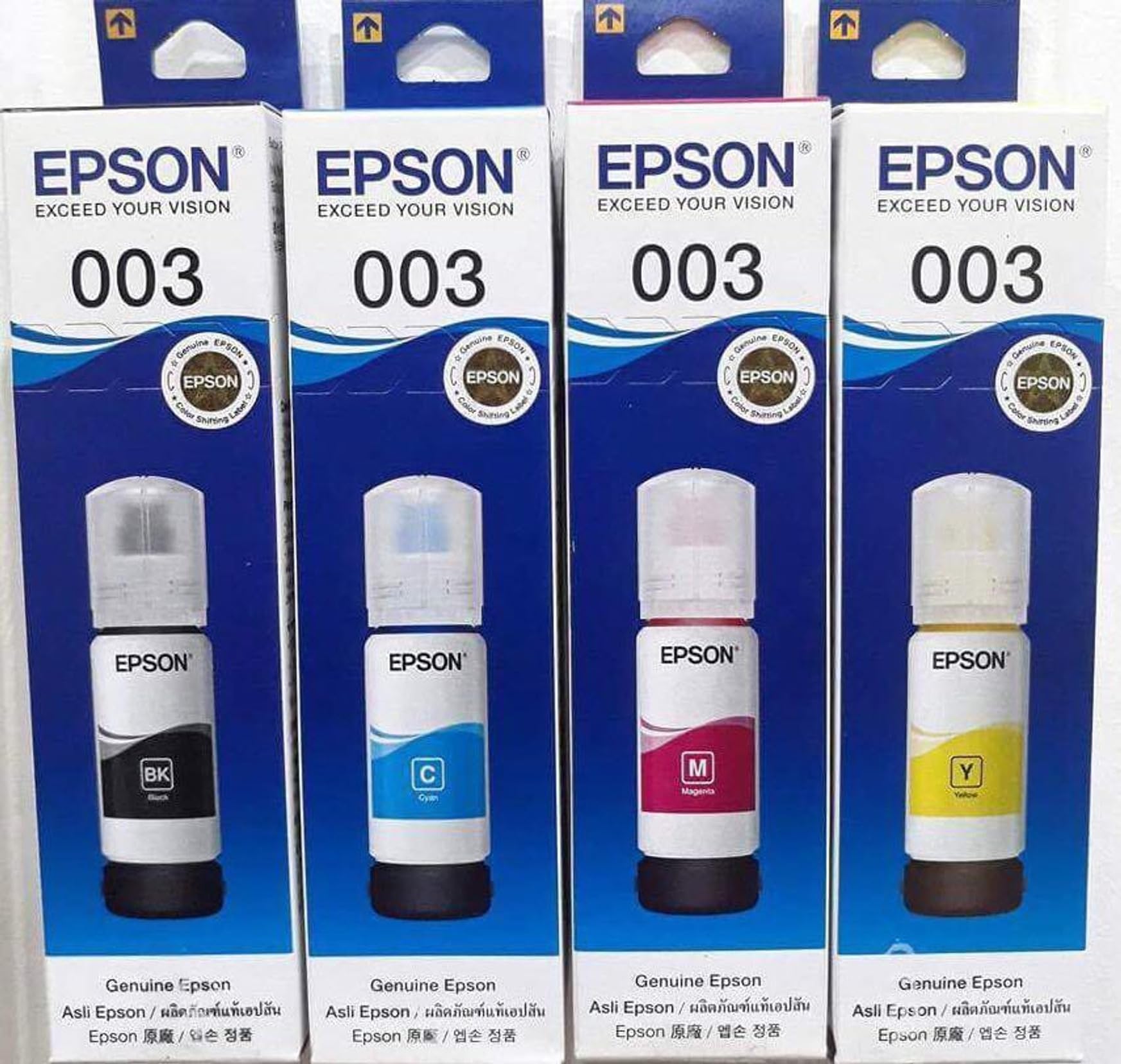 Epson 003 Ink Original Black, Cyan, Yellow, Magenta Ink Bottles - Compatible with Printer L3110, L3150, L3250, L3252 L3115, L3116, L3101, L3210, L3215, L3216, L3151, L3152, L3156, L5190 Printers-image-14