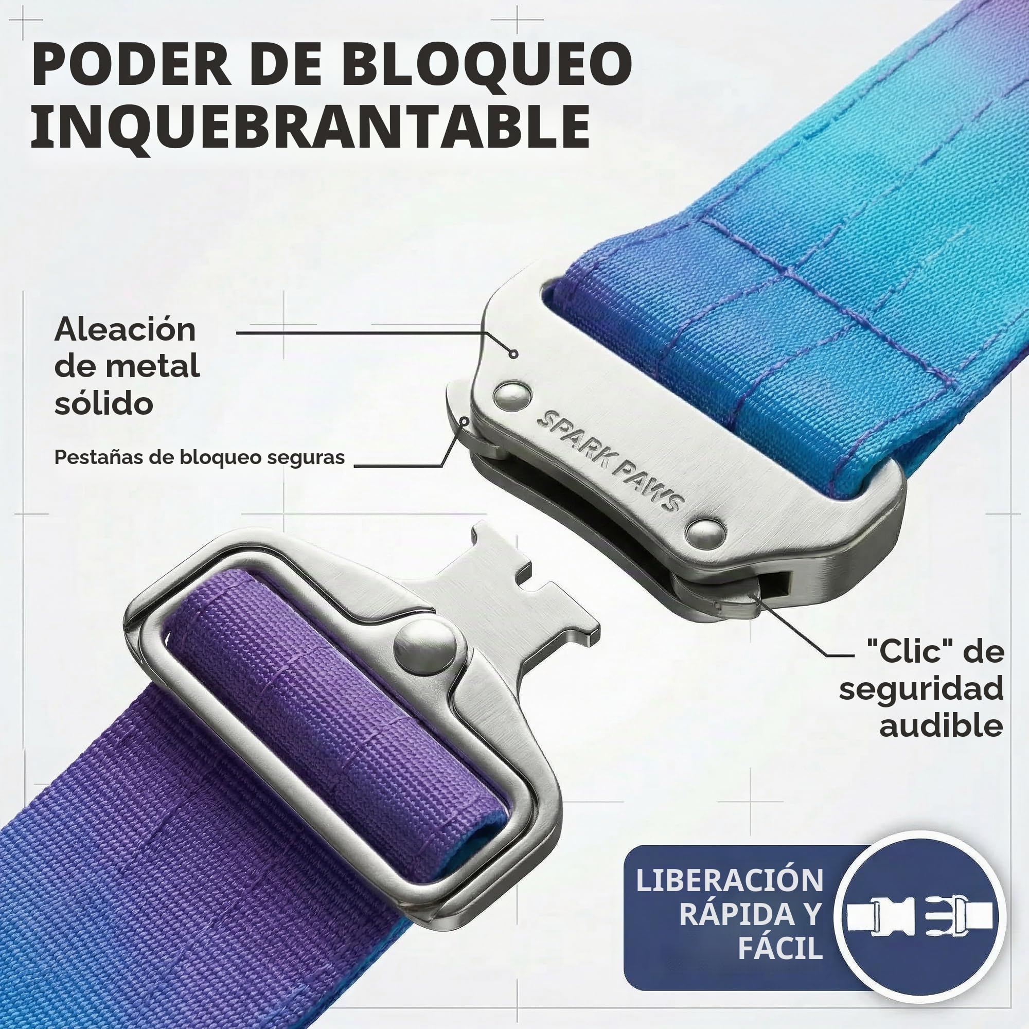 Spark Paws Collar táctico para perro, resistente, calidad premium, grueso y duradero para perros grandes y medianos, retro de los años 90, M