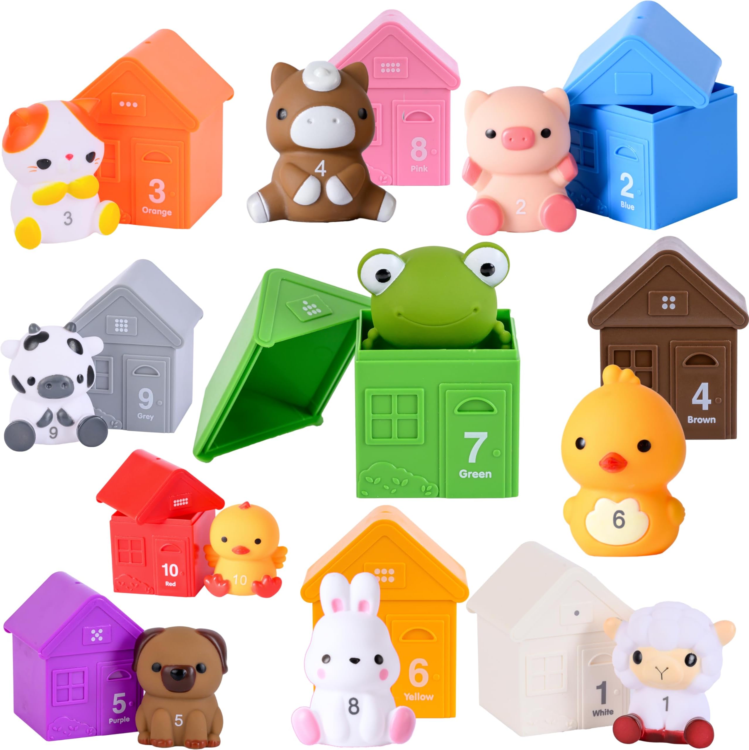 nutty toysFarm Animals for Toddlers 12+ Months | 20Pc Top Montessori Counting Matching & Sorting Resources - Best 1, 2, 3 Year Old Boy & Girl Easter Gifts 12-18 Months Baby Learning Toy Ideas 2025