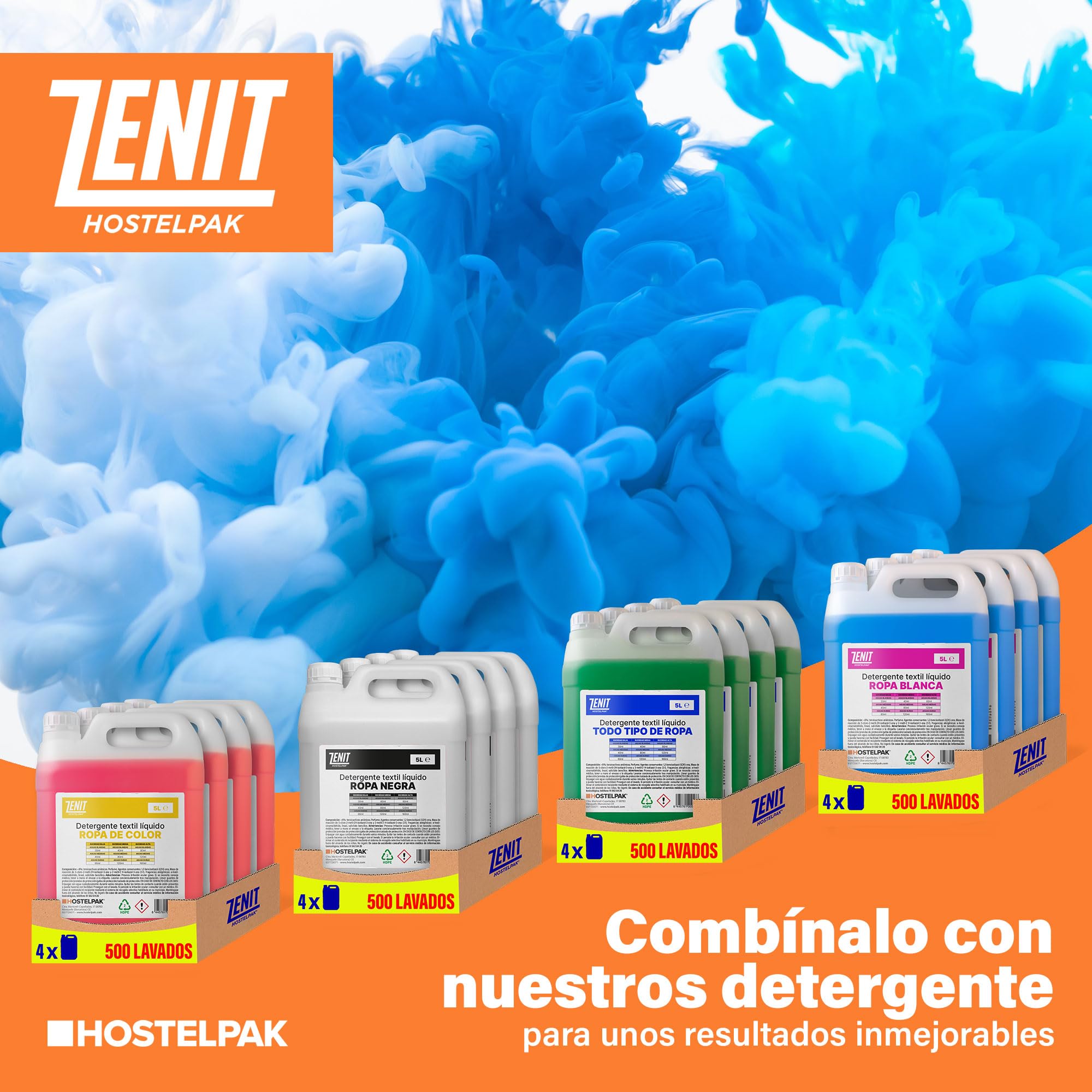 4 x 5L - Suavizante textil concentrado perfumado Brisa marina, Suavizante concentrado, Biodegradable, Fragancia agradable