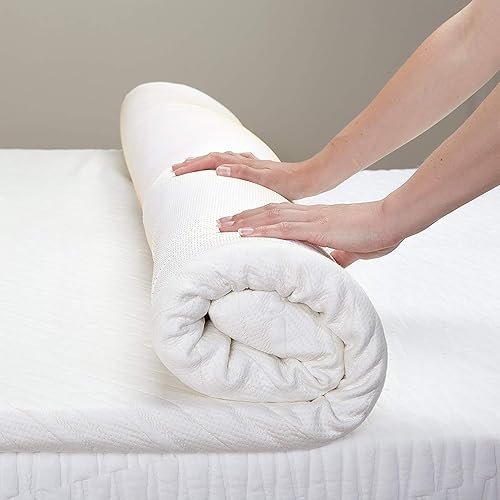 Miniatura 3 de Home Sweet Home - Cubrecolchón de espuma viscoelástica de 3 pulgadas con revestimiento acolchado de bambú hipoalergénico extraíble para un fácil