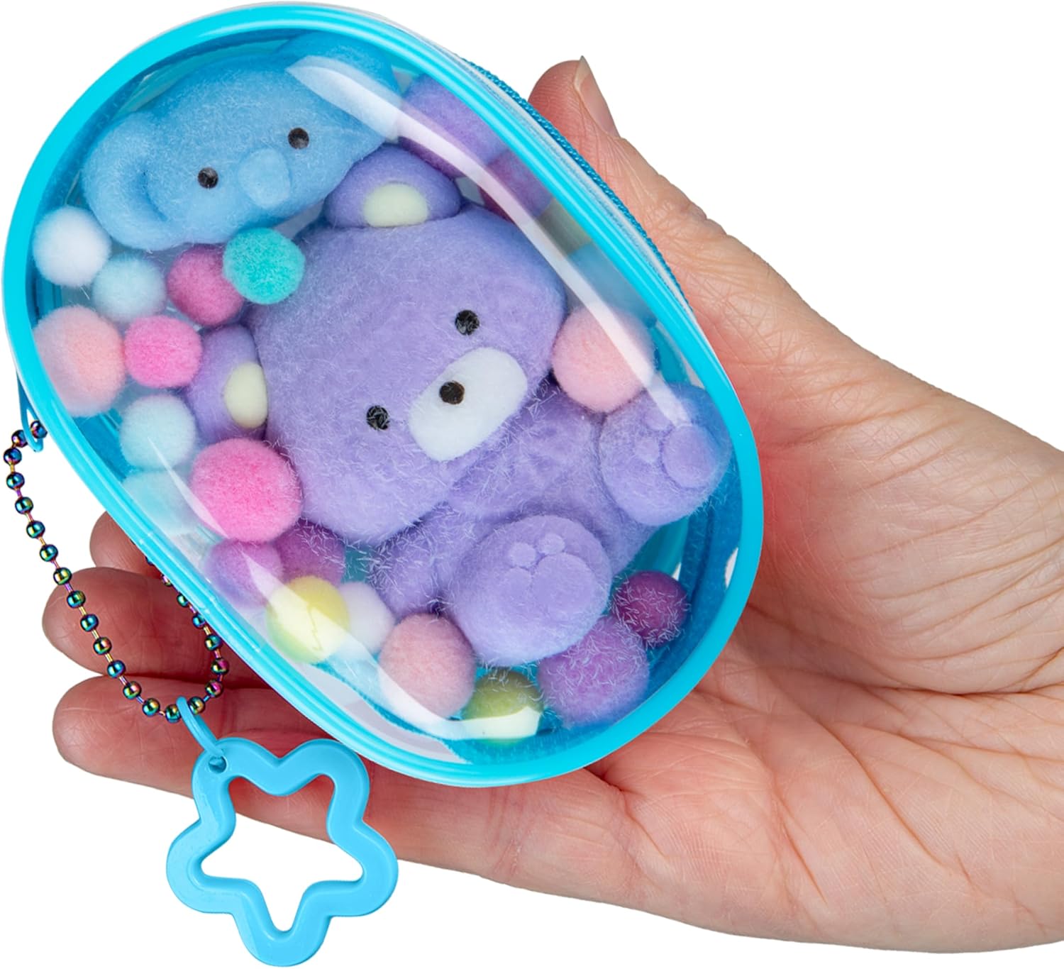 ORB Tabalicious Gacha Pouch TABA Squishy Keychain Charms - Elephant and Bear Gachapon TABA Squishies with Pouch - Soft, Sticky Collectible TABA Fidget Stress Ball Toys for Kids, Backpacks, Keys, More