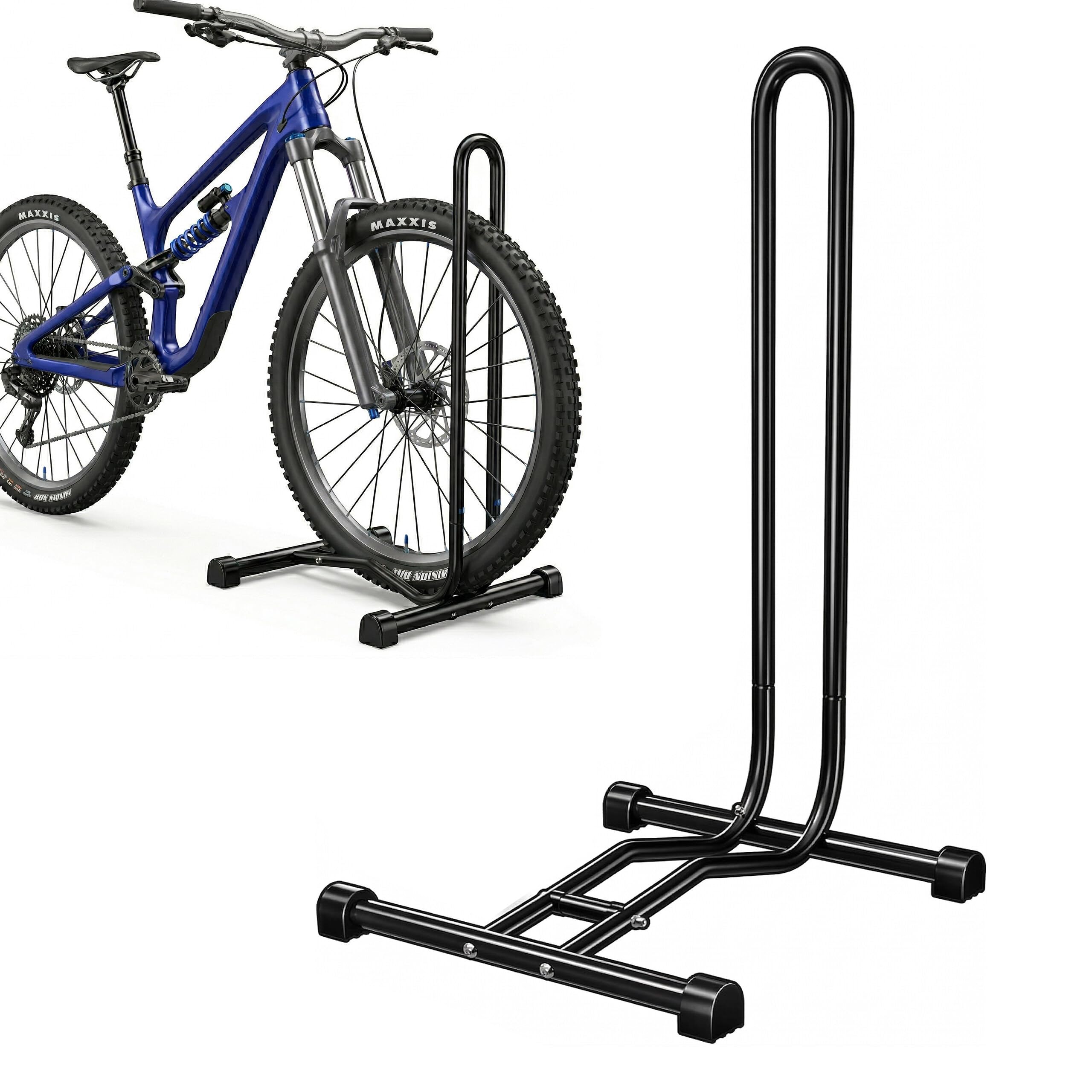 Soporte de exhibición de bicicleta con ranura de 2,5 pulgadas y base de acero rígido