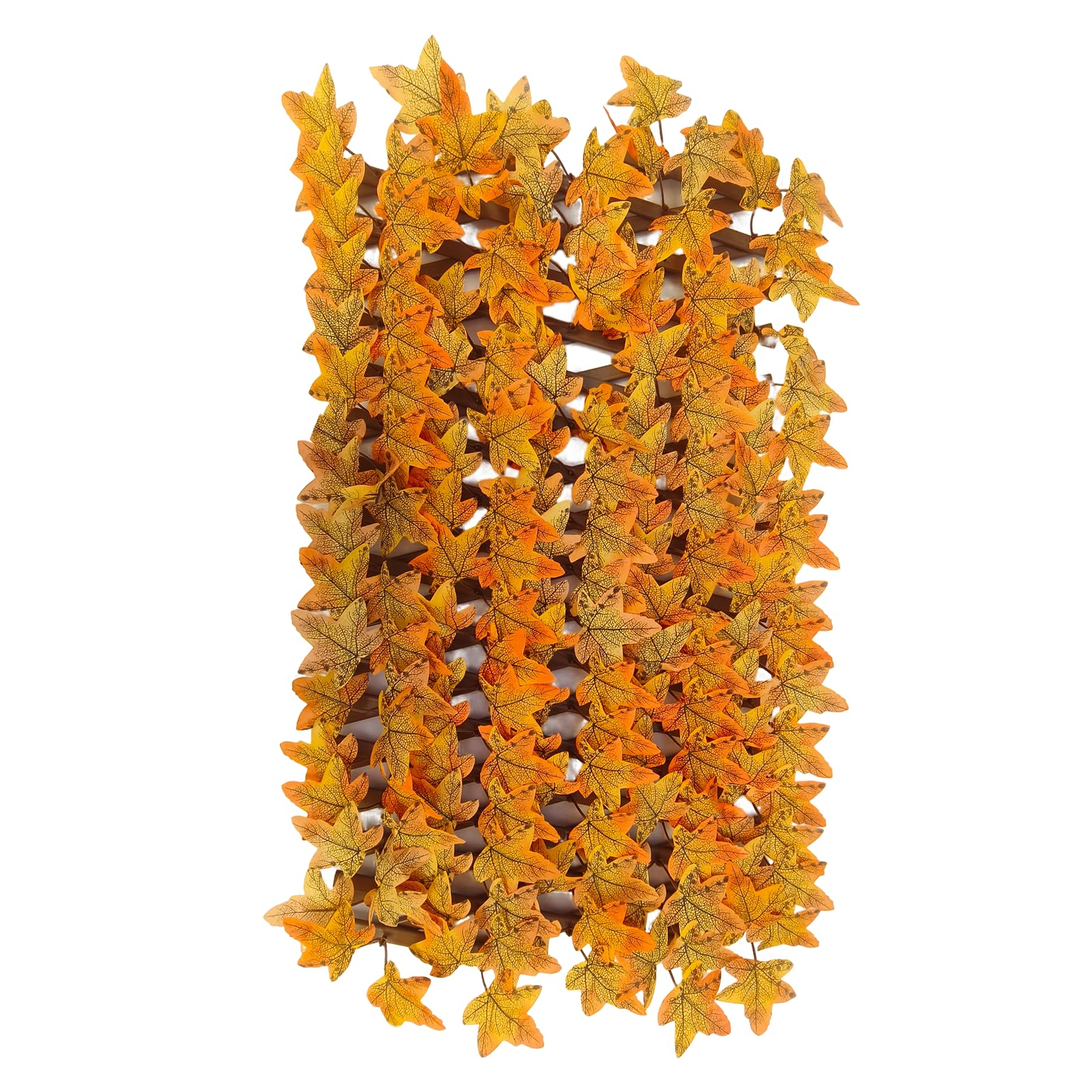 Artificial Ivy Fence Screening, Autumn Maple Leaves Fences, Garden Privacy Hedge Screen, Privacy Fence Screen Artificial Hedge Screening for Garden, Balcony, Outdoor, 200x30cm (1PCS)