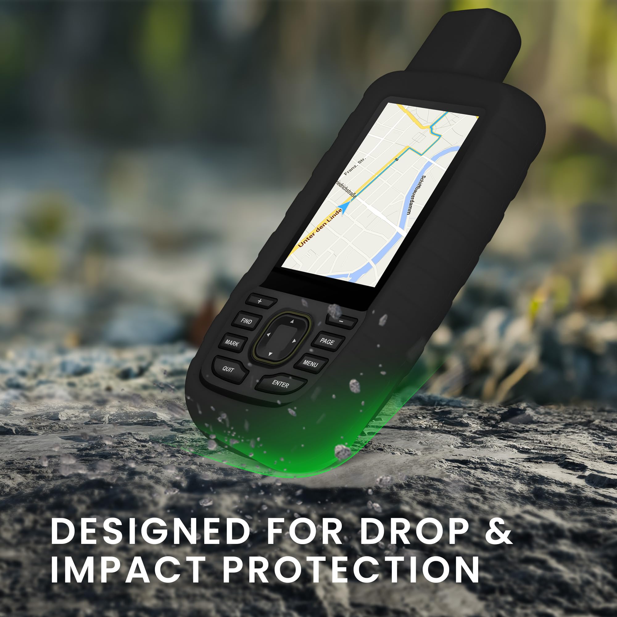 Kwmobile Hoesje Voor Garmin GPSMAP 66s/66st – Zachte TPU Backcover – Beschermt Tegen Stoten, Krassen En Stof – Zwart