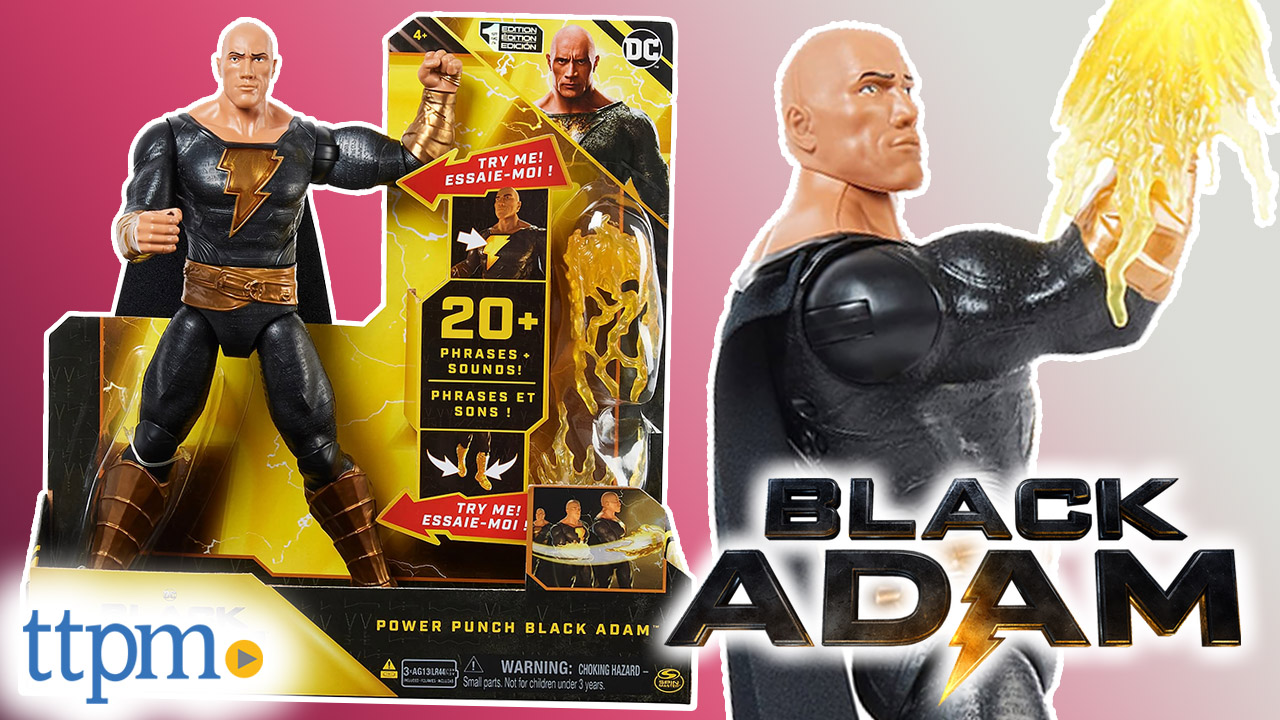 DC Comics, Power Punch Black Adam 12-inch Action Figure, 20+ Phrases and Sounds