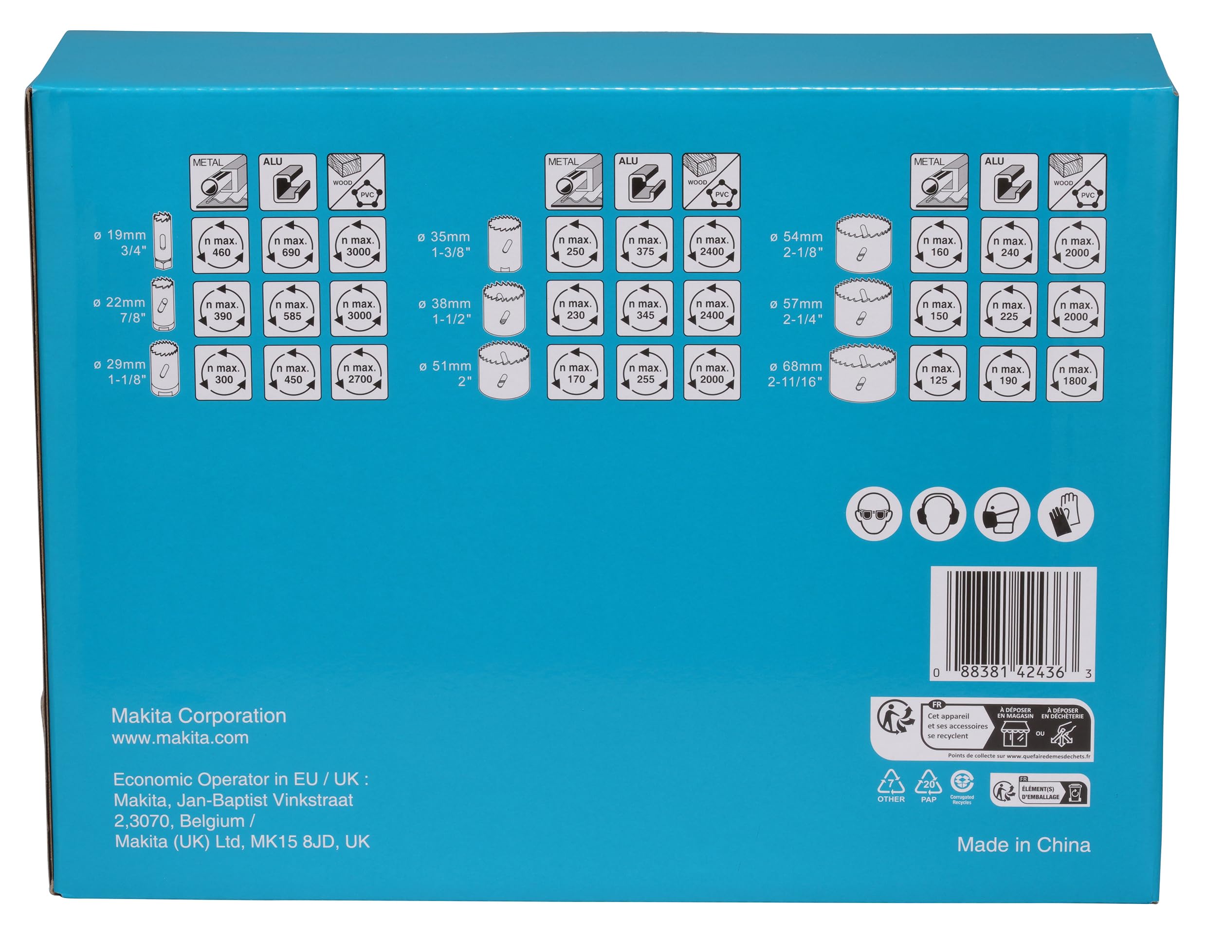 Makita D-47282 - Seghe da traforo, 12 pezzi