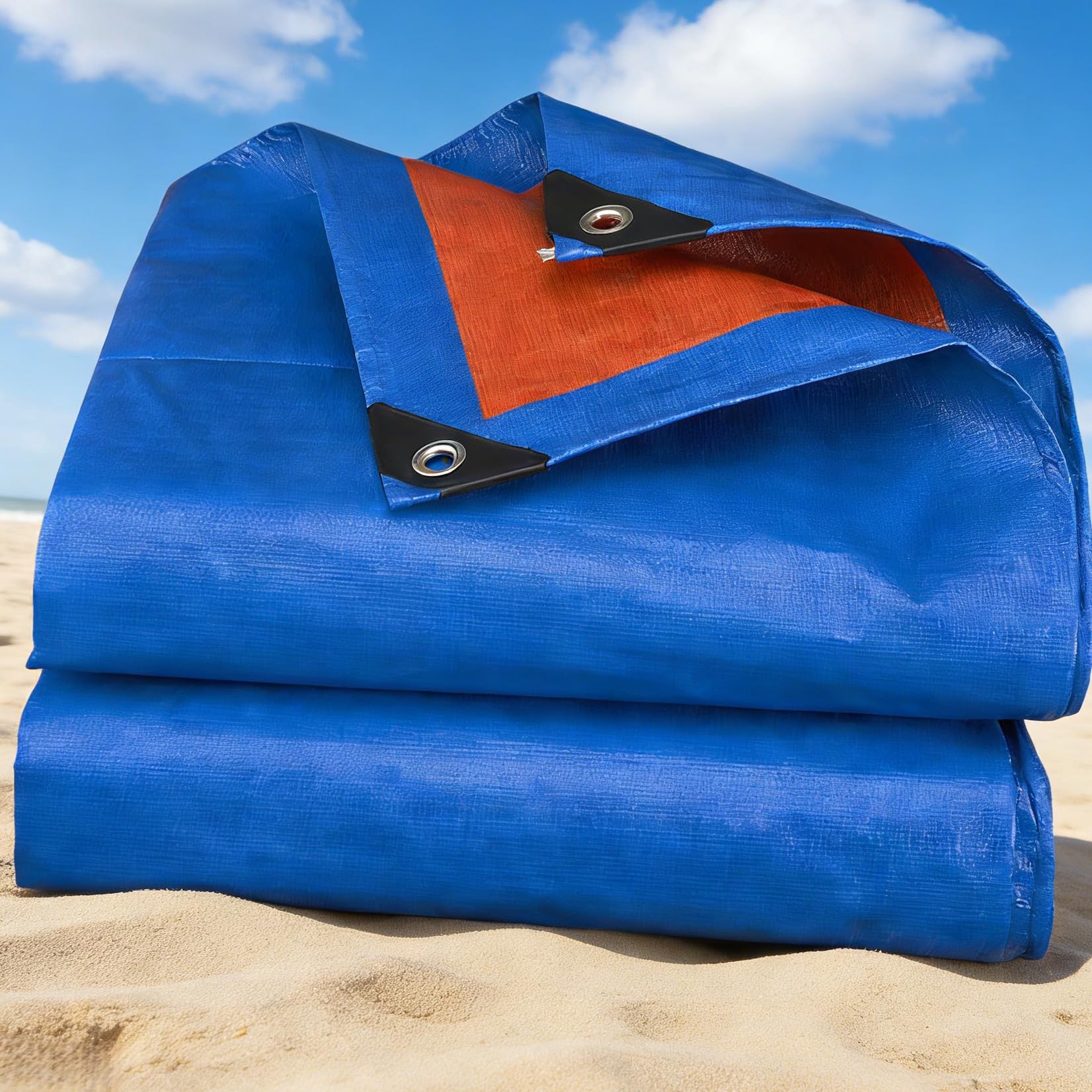 Lona impermeable exterior para jardín y cenador azul de 1.4x2 m multiusos duradera