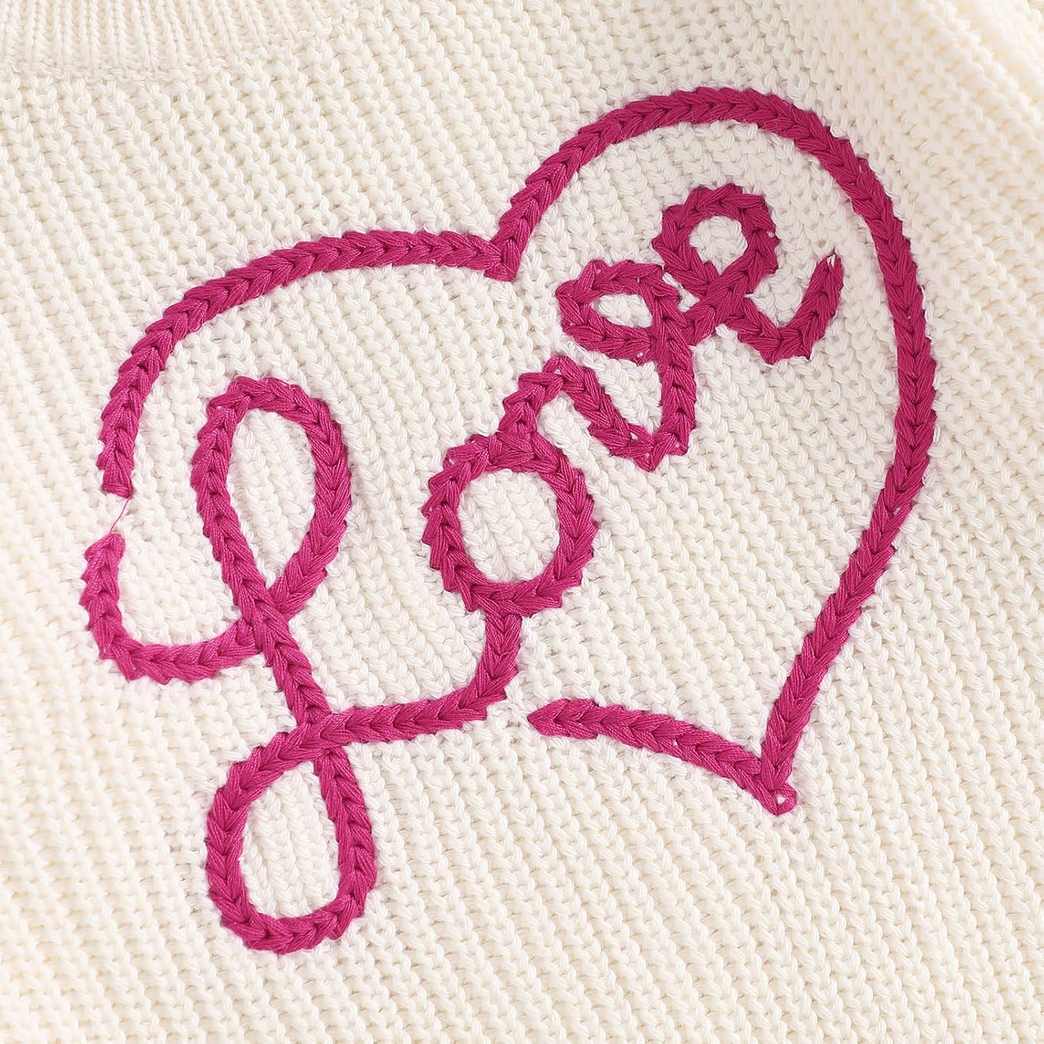 Baby Girl Valentines Knit Sweater Long Sleeve Love Heart Sweatshirt Rolls Fall Winter Clothes Valentines Outfits - Image 6