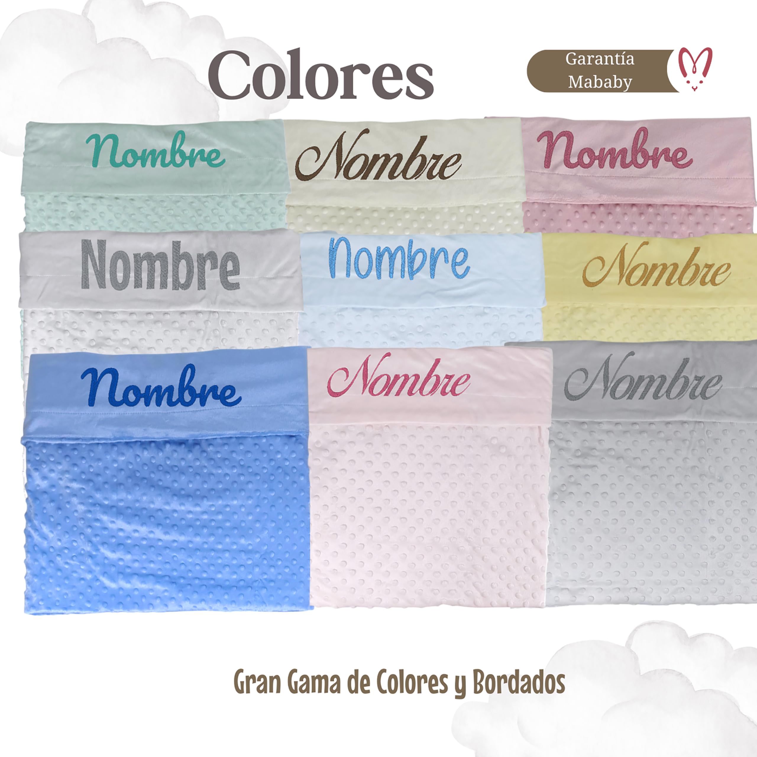 Cesta de Bebé Personalizada My Little Velvet (Maquillaje) | Cesta bebé personalizada con cosmética natural, dou dou bordado, mini pastel de pañales y marco con significado del nombre