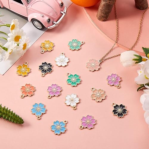 Miniatura 6 de DanLingJewelry Dijes esmaltados de formas surtidas para hacer pulseras, collares, joyas, Metal