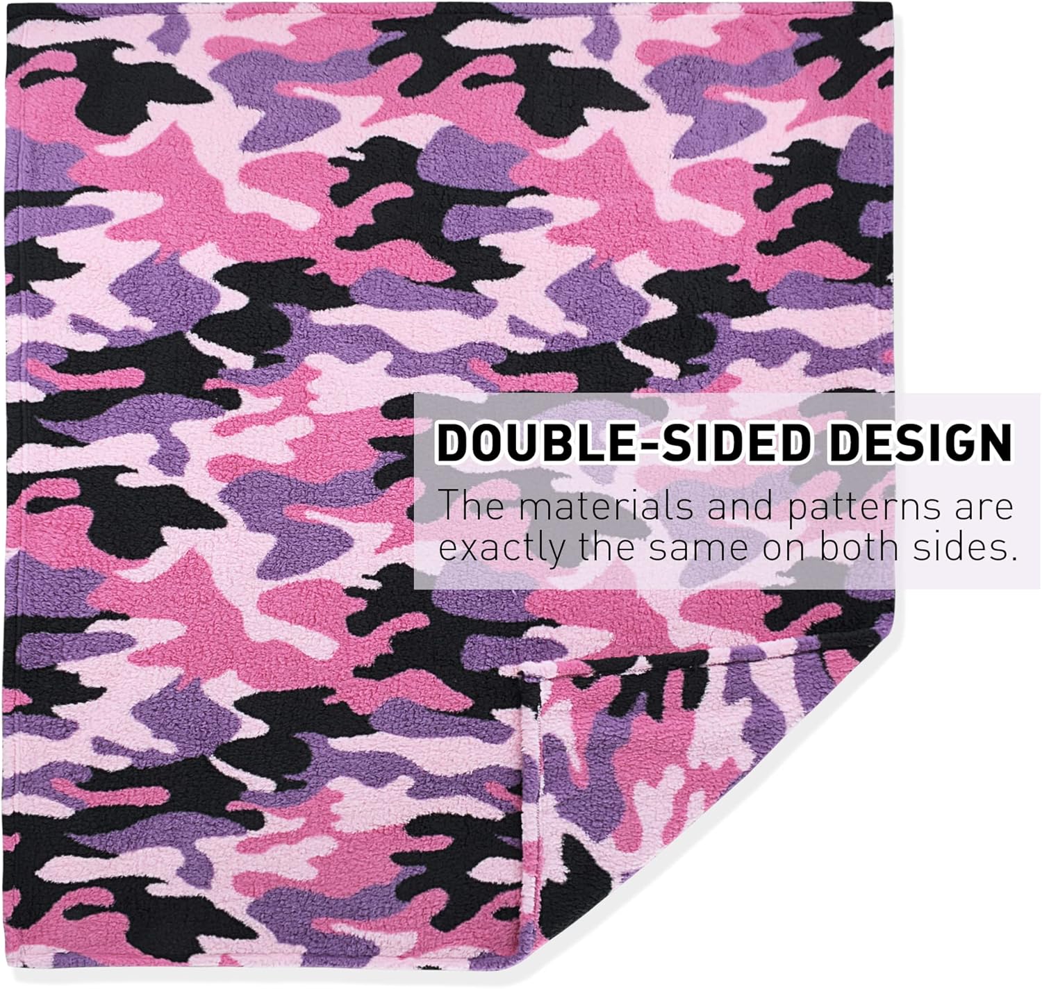 Tirrinia Soft Camo Throw Blanket for Couch, Fluffy Fuzzy Sherpa Blanket for Camping Traveling Bed Sofa,Cozy Christmas Home Decor & Gifts for Women, Men, 50x60