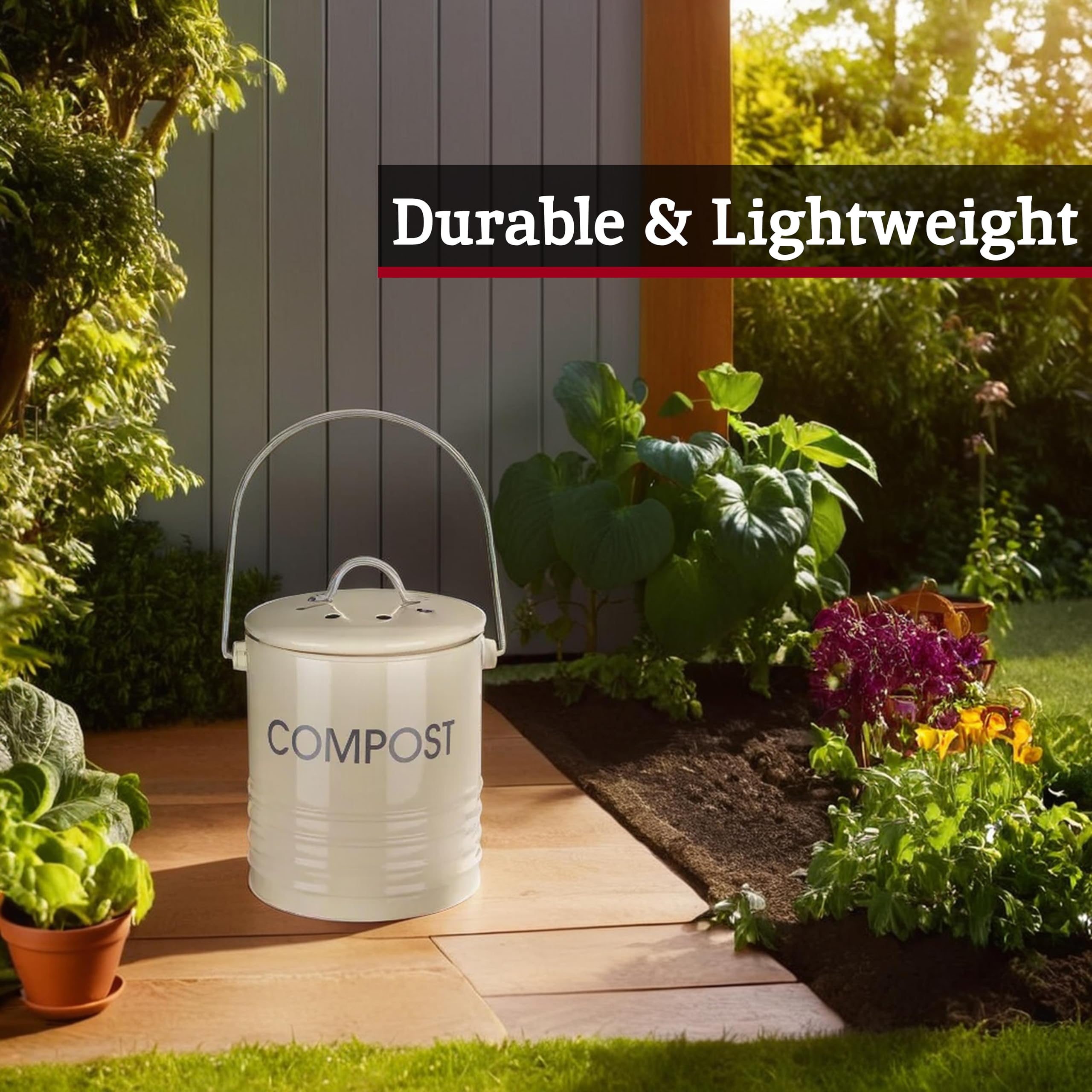 Amazon.com: Premier Housewares 510020 Compost Bin with Handle