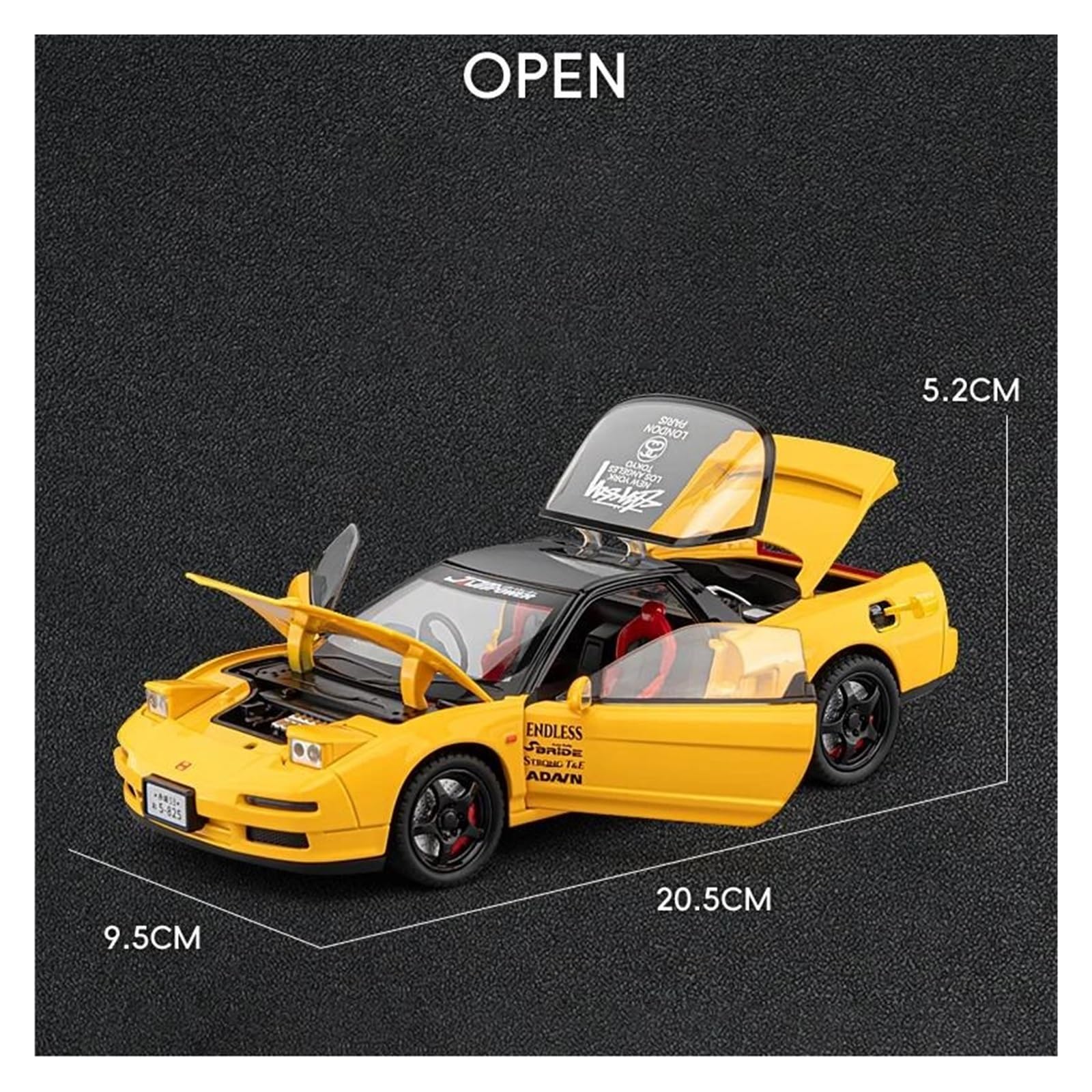 Amazon.com: MZAMOXZ 1:22 for Honda Acura NSX NA1 Supercar Alloy