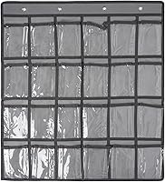 Vista 17 de 24 bolsillos transparentes para el aula para teléfonos celulares, soporte de teléfono para calculadora con ganchos, organizador de almacenamiento