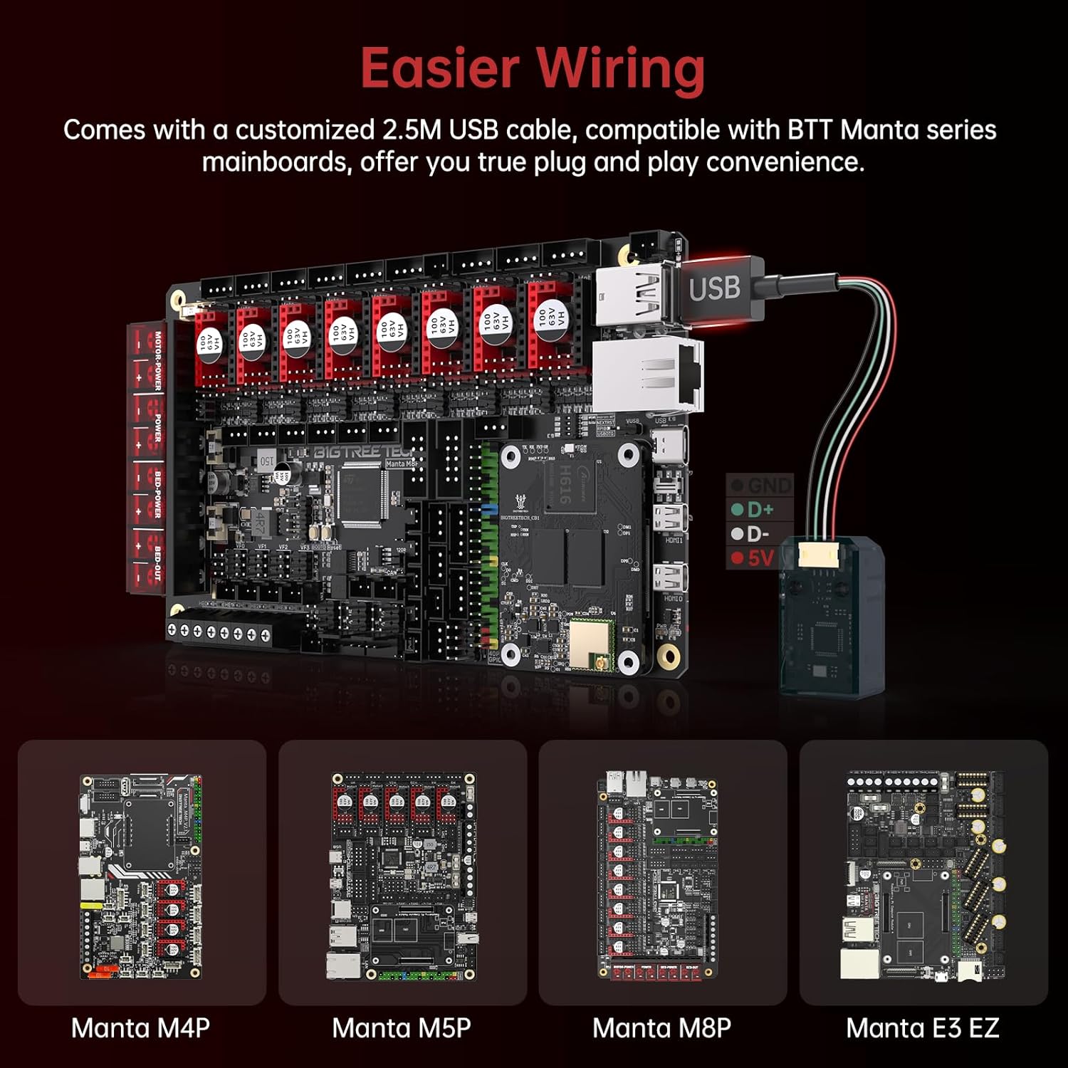 BIGTREETECH Eddy USB V1.0 Auto Bed Leveling Sensor for Voron 2.4/Trident, SV08/VZbot/CoreXY/i3 Series Running Klipper 3D Printer Compatible with Octopus V1.1/Octopus Pro/SKR Mini E3 V3.0/Manta Board