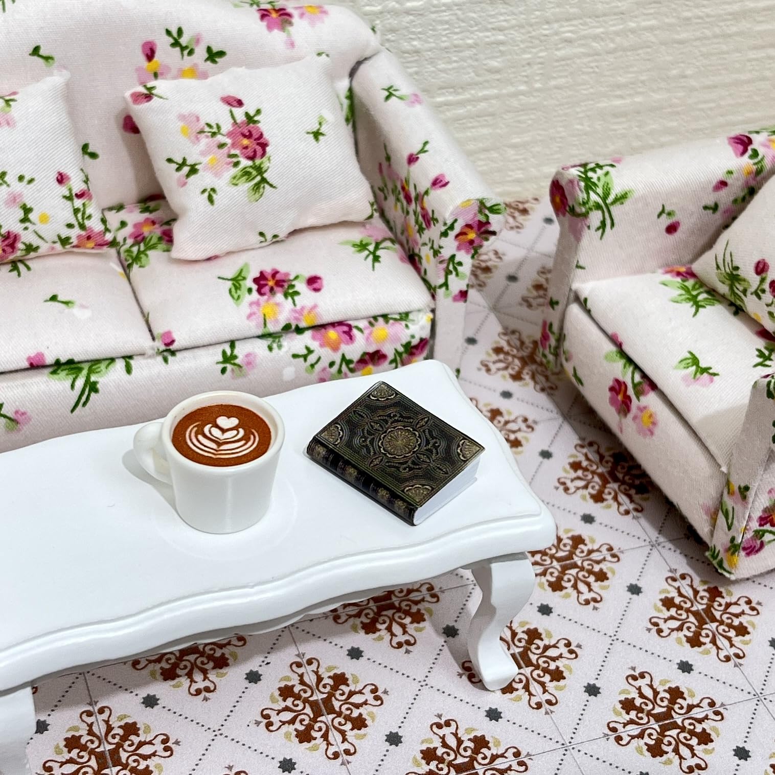 Accesorios para casa de muñecas en miniatura, mini libros y mini espejo para casa de muñecas a escala 1/12, accesorios y muebles, cosas en miniatura, 13 piezas 7