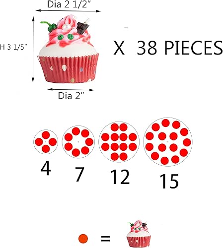 Miniatura 4 de YestBuy Soporte redondo de acrílico para cupcakes de 4 niveles con base, soporte para cupcakes de alta calidad, torre de acrílico para cupcakes,