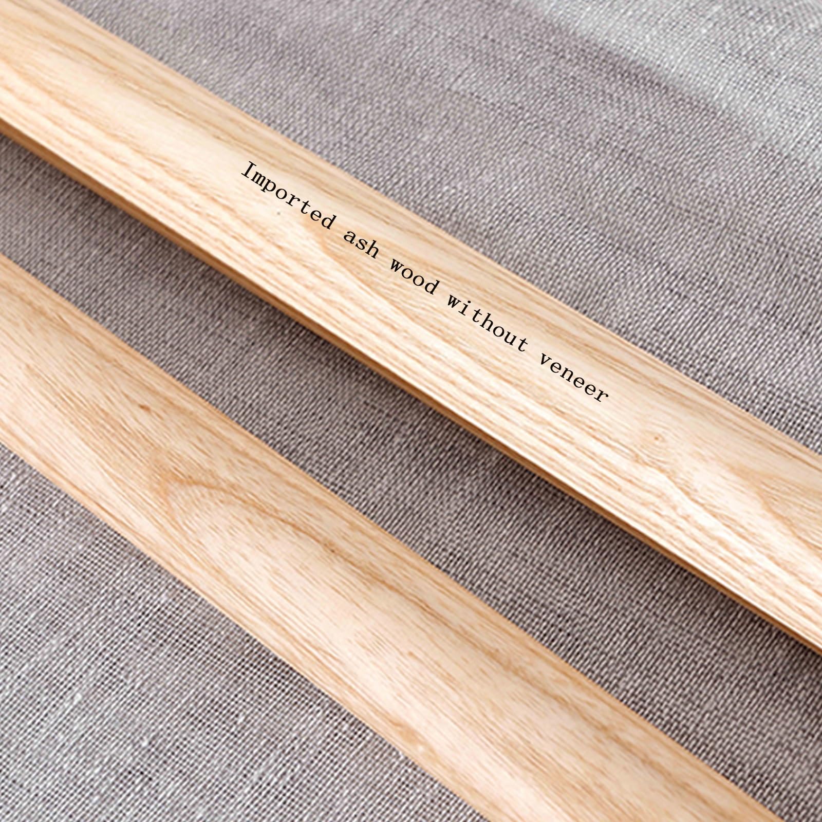 Tringle à rideaux double réglable en bois massif de 100 à 326 cm, durable, haute dureté, forte résistance à l'usure, parfaite pour la décoration de la maison et les traitements de fenêtre, 160 cm de