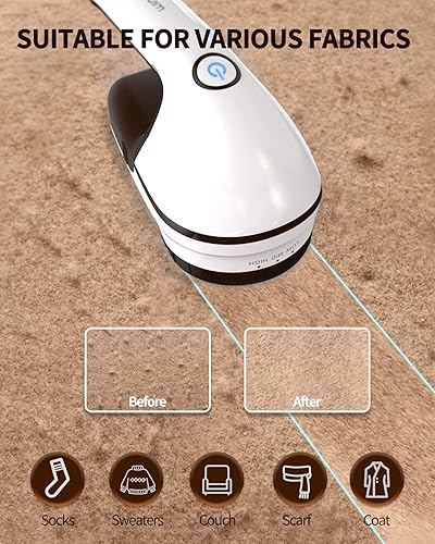 Miniatura 5 de Afeitadora de tela recargable, removedor de pelusa eléctrico para ropa y muebles con USB, afeitadora de pelusa, suéter de afeitar, desfuzzer,