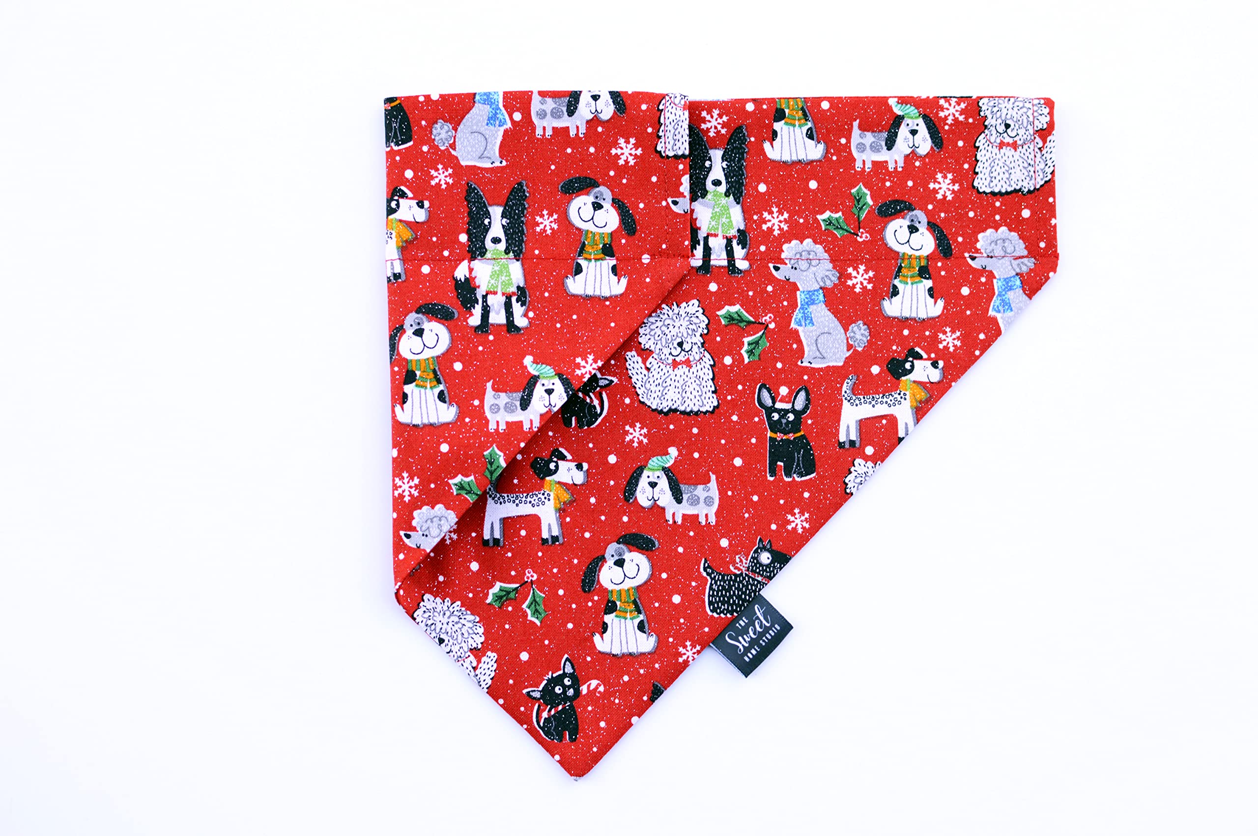 Amazon.com: Christmas Over The Collar Dog Bandana, Slip on no tie
