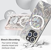 Vista 178 de I-MGAE-IN-AR - Funda diseñada para iPhone 12 y 12 Pro, diseño de mariposa plateada brillante, funda protectora de poliuretano termoplástico, suave