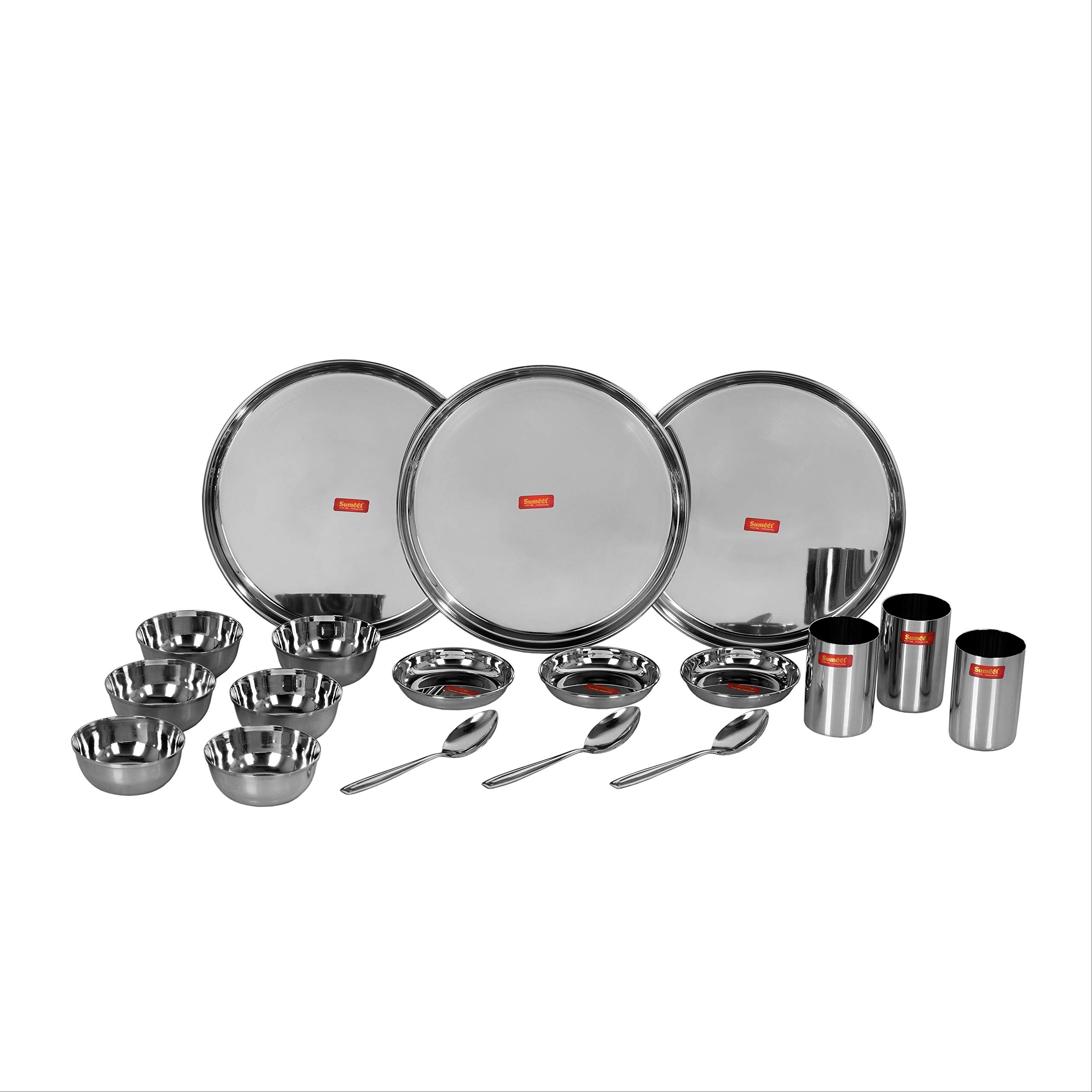 Sumeet Stainless Steel Dinner Set - 24 Piece -21