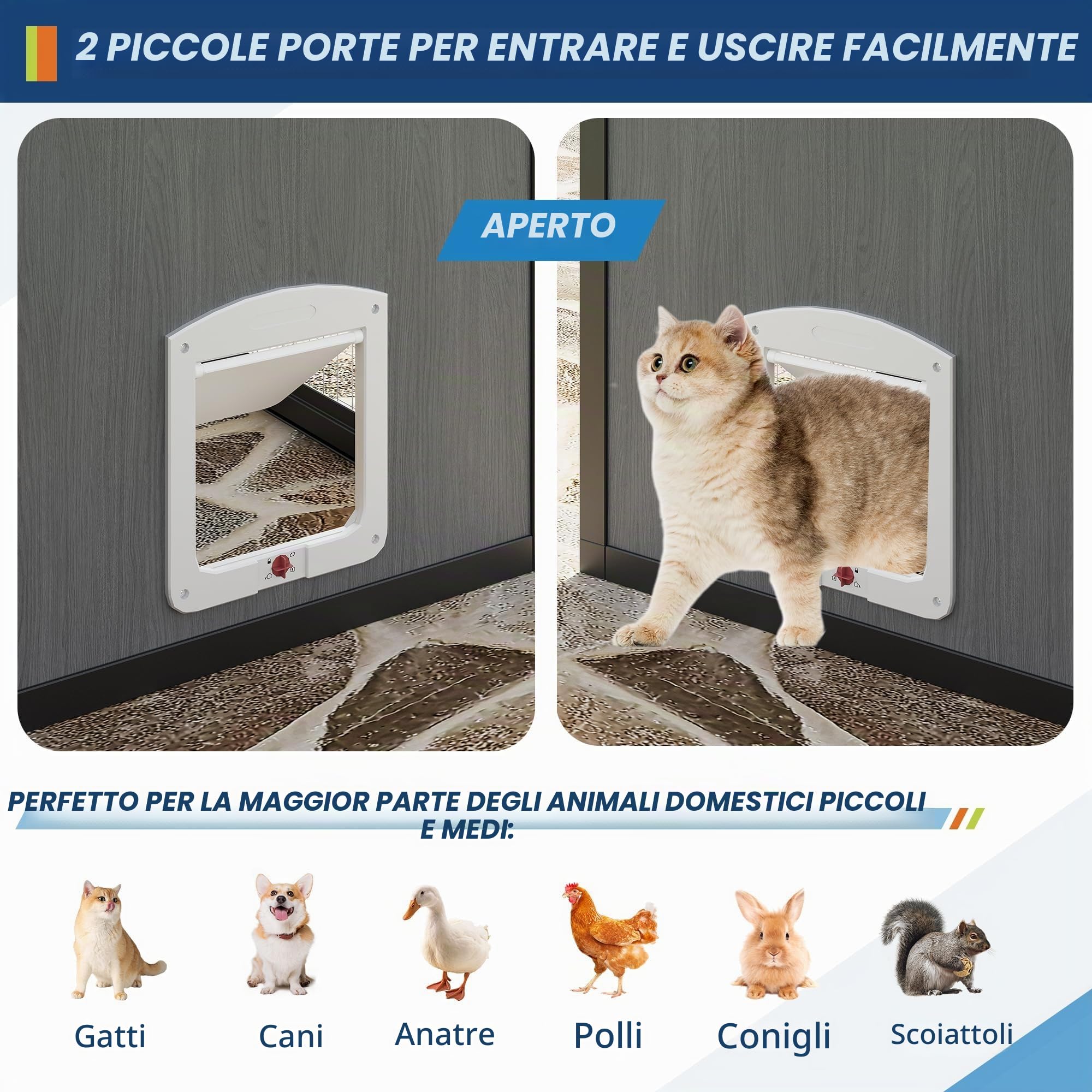 Garvee Recinto gatti da esterno ampio in alluminio – Catio walk-in con canale – Porta laterale – Copertura UV e piattaforma – Ideale per più gatti – 190-4 Cat Room