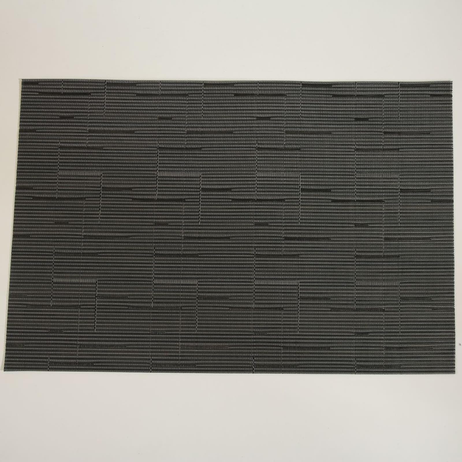 AMDXD Lot de 10 sets de table modernes en PVC avec lignes tissées et texture lavable, personnalisés, carrés, pour cuisine et restaurant, gris noir, 30 x 45 cm