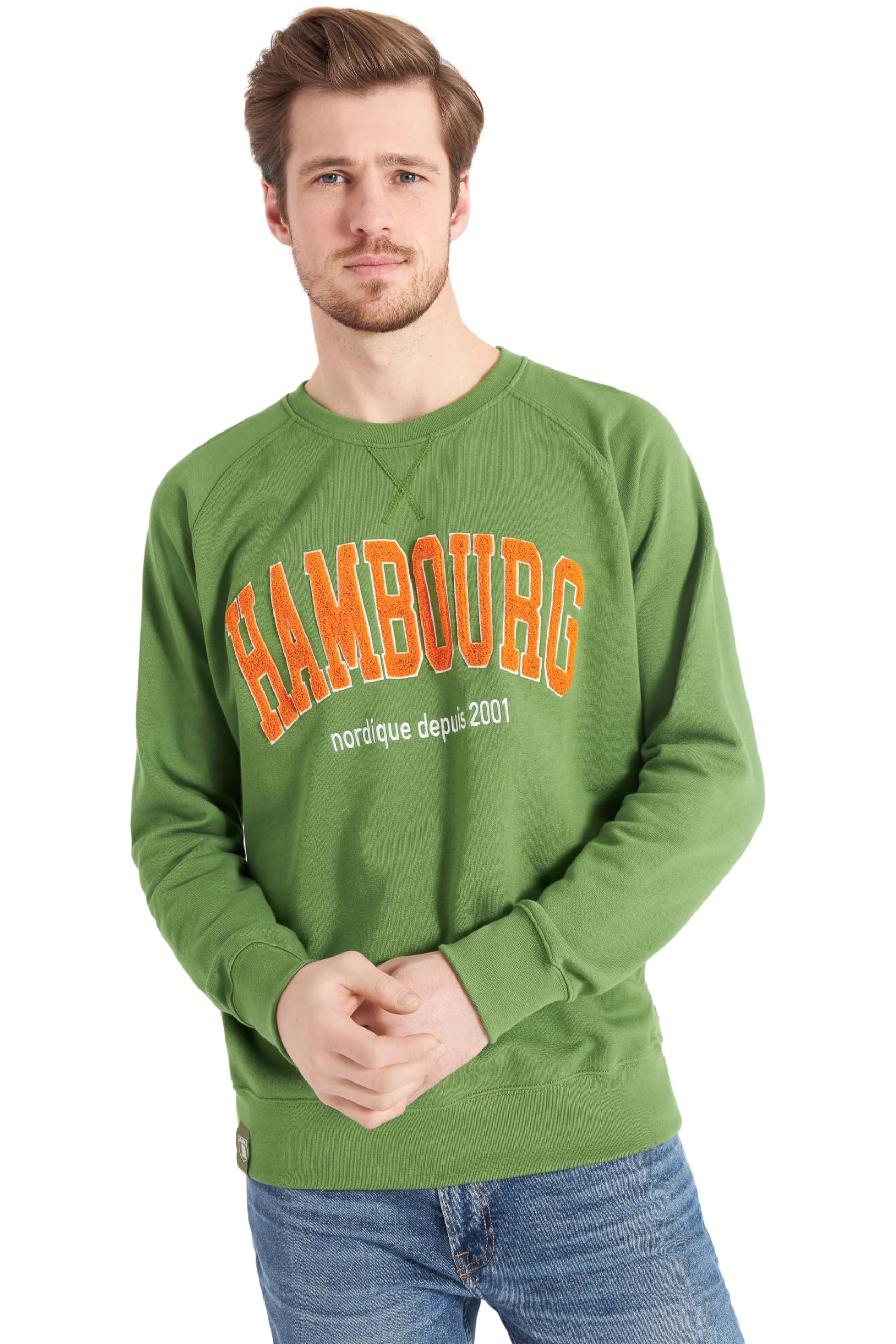 derbe Hamburg Herren Sweatshirt Hambourg Cactus grün - M