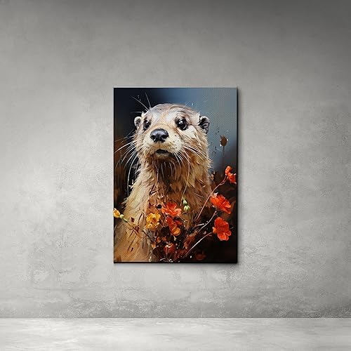 Miniatura 5 de Fox Mother Cub Print, In The Style Of Stencil,Based, Ivory, Kids Wall Art, Kids Wall Art Display, Mom And Baby Animal Art Print, Decor Canvas, Home